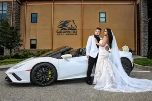 Wedding at Clubhouse at Galloping Hill Golf Course outdoor photo