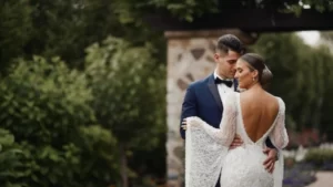 Bride and groom at Larkings NY