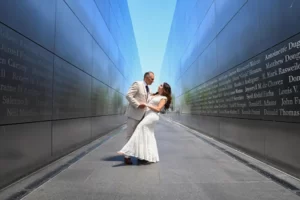 Elopement Photographer New Jersey Jersey city 9/11 memorial