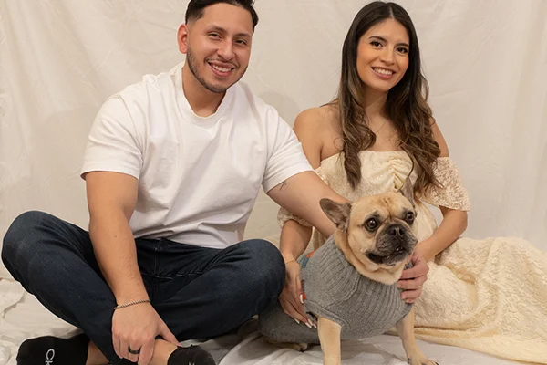 MC Productions NJ – Lifestyle maternity photo with sibling at NJ studio