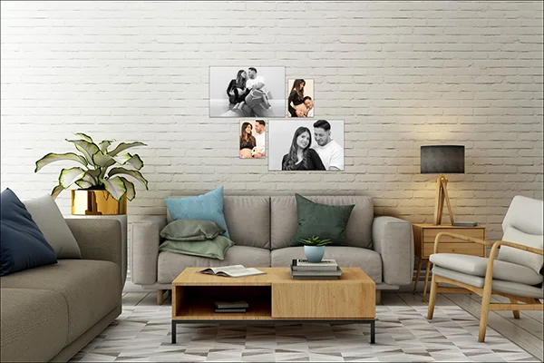 MC Productions NJ – Premium framed maternity portrait displayed as a centerpiece in the home