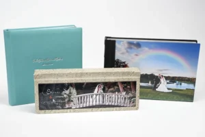 14x7 custom designed Magazine Style album (flips up)